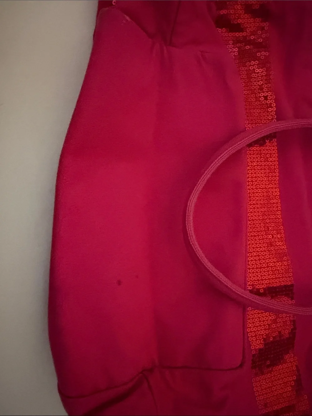 Victoria's Secret Pink Tote with Red Sequin Stripes - Picture 6 of 7